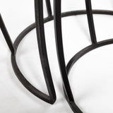 Clapp IV (Set of 2) 20L x 20W Brown Round Wood Top W/ Black Iron Frame Nesting Accent Tables from Mercana - Luna Furniture