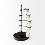 Jaran Black Metal Five Armed Tealight Table Candle Holder from Mercana - Luna Furniture