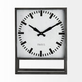 Felix Gray Metal Square Table Clock from Mercana - Luna Furniture
