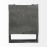 Felix Gray Metal Square Table Clock from Mercana - Luna Furniture
