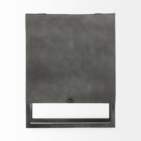 Felix Gray Metal Square Table Clock from Mercana - Luna Furniture