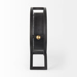 Gaston Gray Metal Circular Table Clock from Mercana - Luna Furniture