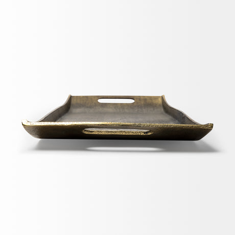 Drey 24L x 10W Gold Rectangular Tray from Mercana - Luna Furniture