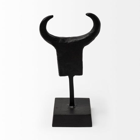 Caleb 4L x 5W Black Metal Tribal Figurine from Mercana - Luna Furniture
