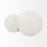 Bombola I (Small) 15L x 15W White Round Marble Top W/Black Metal Frame Accent Table from Mercana - Luna Furniture
