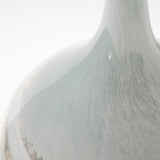 Erie I Short Two Toned Sky Blue Dark Brown Blown Glass Vase from Mercana - Luna Furniture