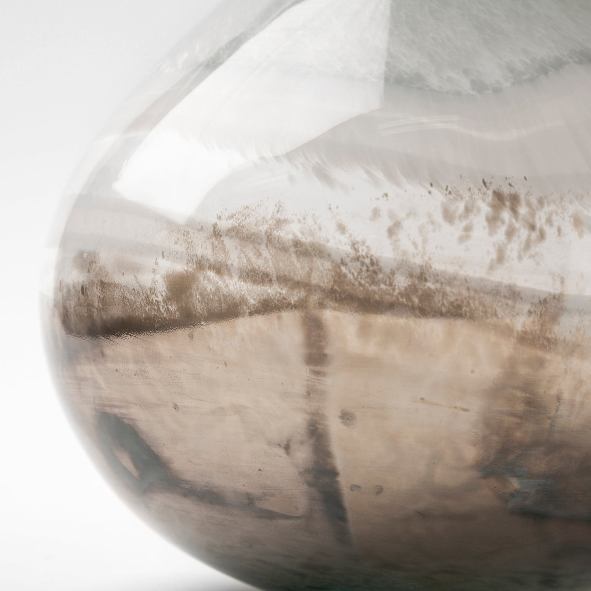 Erie I Short Two Toned Sky Blue Dark Brown Blown Glass Vase from Mercana - Luna Furniture