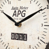 Attalack II Black Metal Round Face Table Clock from Mercana - Luna Furniture