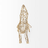 Frankie II 13L x 6W Gold Wire Framed Dog Shaped Decor from Mercana - Luna Furniture