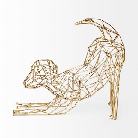 Frankie II 13L x 6W Gold Wire Framed Dog Shaped Decor from Mercana - Luna Furniture