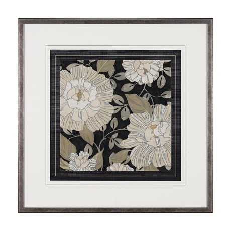 Garden Noir II by June Erica Vess a Hand Embellished Textured Framed Art Print Matted under Glass from Mercana - Luna Furniture