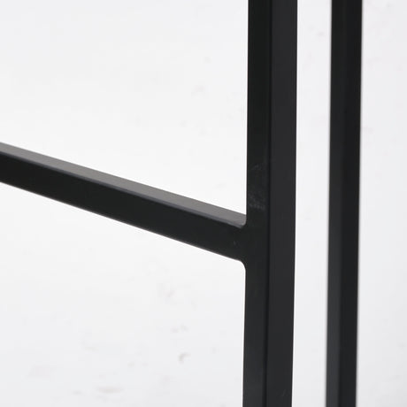 Frodo 26.4H Seat Height White Fabric Seat Black Metal Base Stool from Mercana - Luna Furniture