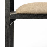 Tabitha I Black Wooden Frame Linen Wrap Seat Dining Chair from Mercana - Luna Furniture