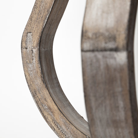Brillion Small Rustic Wood Metal Table Candle Holder from Mercana - Luna Furniture