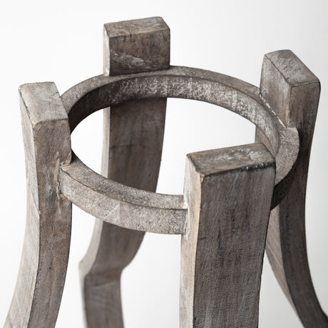 Brillion Large Rustic Wood Metal Table Candle Holder from Mercana - Luna Furniture