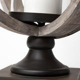 Brillion Large Rustic Wood Metal Table Candle Holder from Mercana - Luna Furniture