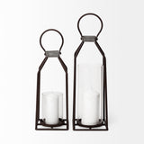 Kingston II Small Rustic Metal Framed Table Candle Holder from Mercana - Luna Furniture
