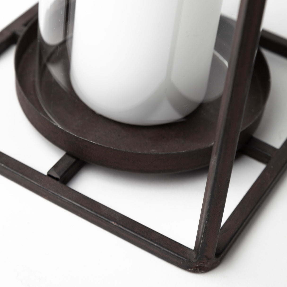Kingston II Small Rustic Metal Framed Table Candle Holder from Mercana - Luna Furniture
