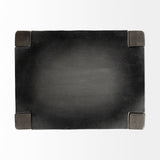 Nell 30" Seat Height Black Metal Seat & Foot Rest With Black Wood Legs Stool from Mercana - Luna Furniture
