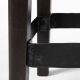 Nell 30" Seat Height Black Metal Seat & Foot Rest With Black Wood Legs Stool from Mercana - Luna Furniture