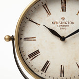 Houston Gold Metal Half Moon Base Table Clock from Mercana - Luna Furniture