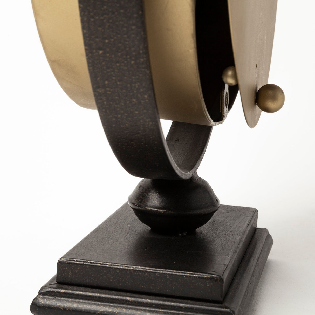 Houston Gold Metal Half Moon Base Table Clock from Mercana - Luna Furniture