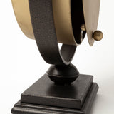 Houston Gold Metal Half Moon Base Table Clock from Mercana - Luna Furniture