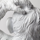 Simia (12"H) White Resin Playful Monkey Table Lamp from Mercana - Luna Furniture