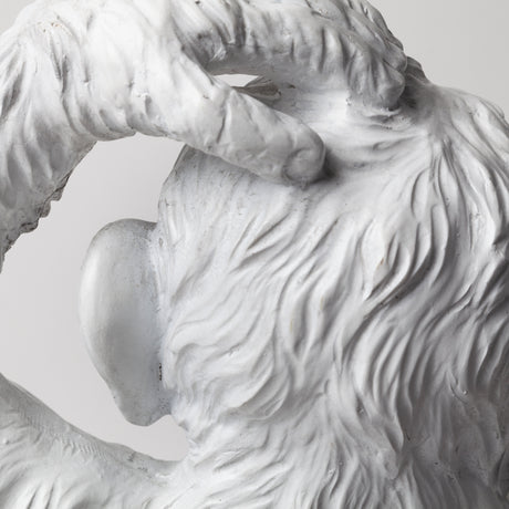 Simia (12"H) White Resin Playful Monkey Table Lamp from Mercana - Luna Furniture