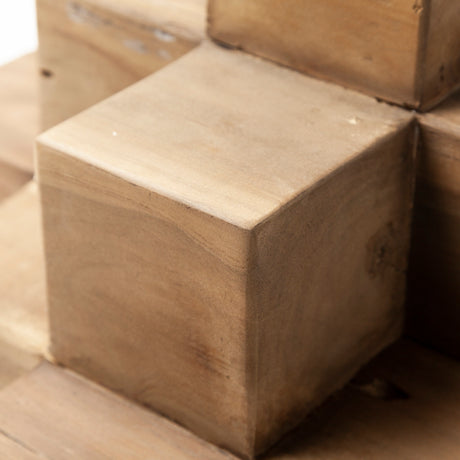 Rubik 15L x 10W Natural Wooden Cube Display Object from Mercana - Luna Furniture