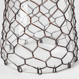 Shandra I Small Glass w/Metal Wire Snakeskin Pattern Table Candle Holder from Mercana - Luna Furniture