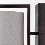 Smithe I 9x13 Black Toned Metal Cream Lampshade Wall Sconce from Mercana - Luna Furniture
