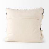 Beardell 18 x 18 Cream And Black Details With Tassels Decorative Pillow Cover from Mercana - Luna Furniture