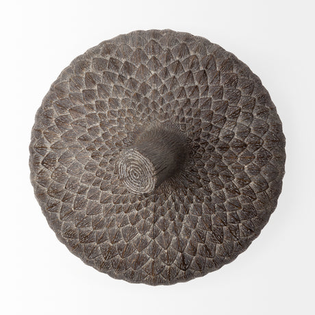 Mandor I (Small) 6L x 6W Brown Resin Acorn Box from Mercana - Luna Furniture