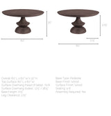 Crossman 60" Round Dark Brown/Gray Solid Wood Table Top & Base Dining Table from Mercana - Luna Furniture