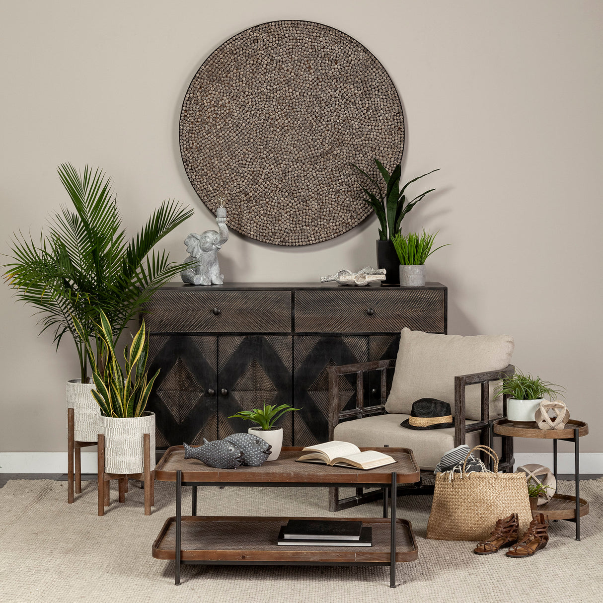 Tantor (15.9"H) Gray Resin Elephant Calf Table Lamp from Mercana - Luna Furniture