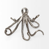 Strafford Small 10L x 9W Silver Resin Octopus from Mercana - Luna Furniture