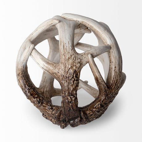 Ramus I (Small) 5L x 5W Brown Antler Shaped Decorative Resin Orb Ball from Mercana - Luna Furniture