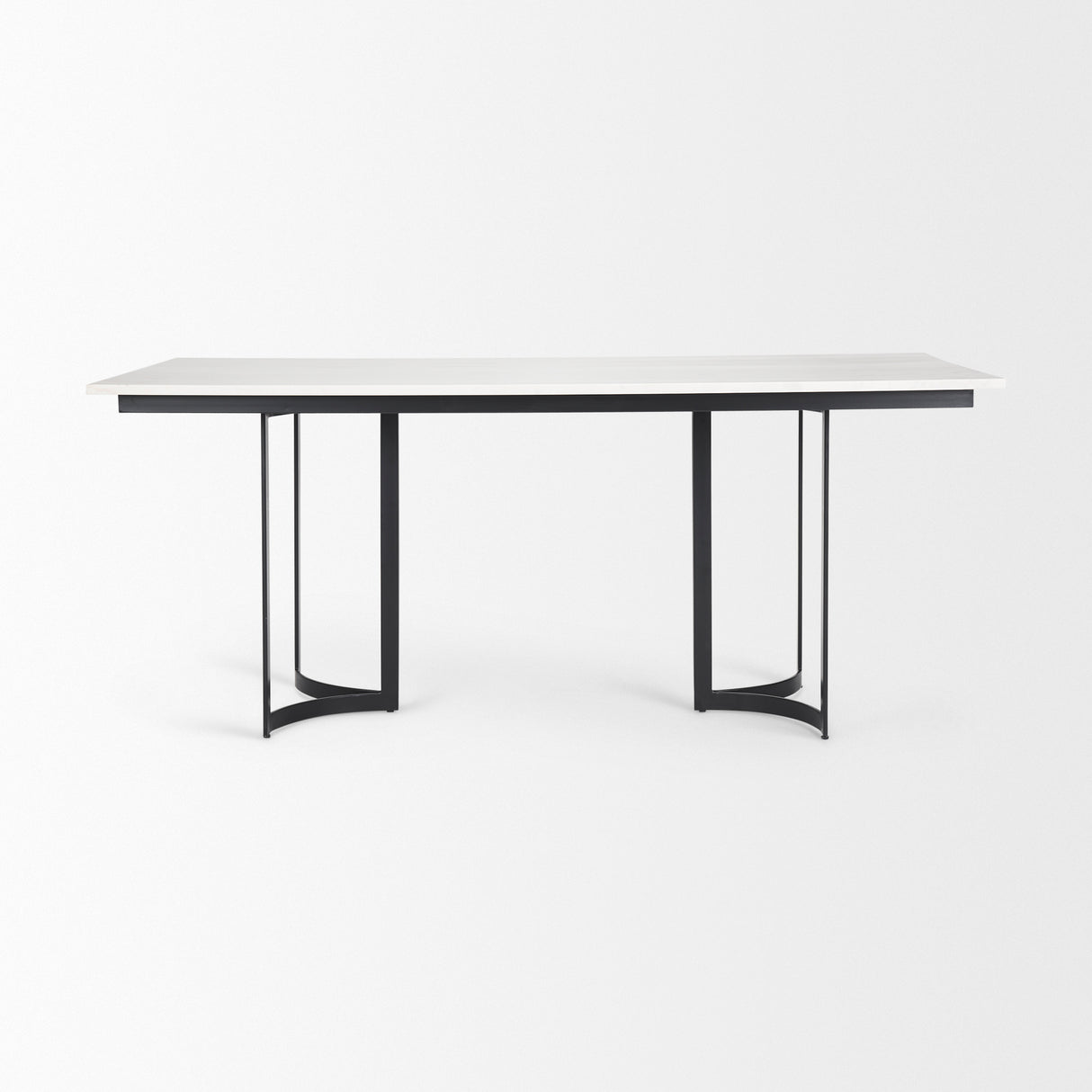 Tanner I 71L x 35W Rectangular White Marble W/ Metal Base Dining Table from Mercana - Luna Furniture