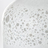 Pearl Short White Gold Rim Glass Vase from Mercana - Luna Furniture