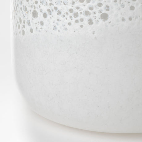 Pearl Short White Gold Rim Glass Vase from Mercana - Luna Furniture