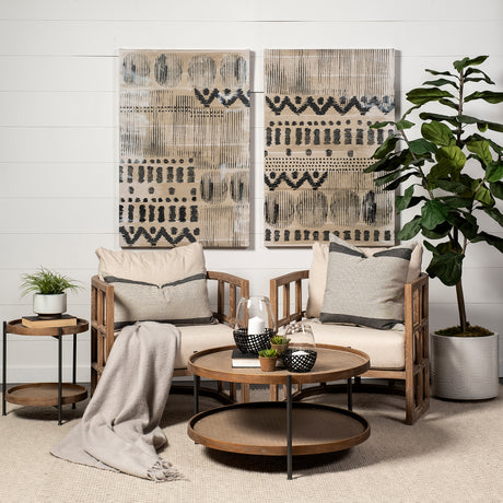 Skylar II Tan Fabric Covered Cushioned Demi-Lune Wooden Frame Accent Chair from Mercana - Luna Furniture