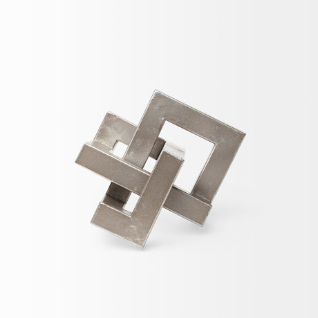 Link Small Silver Metal Sculpture Decorative Object from Mercana - Luna Furniture