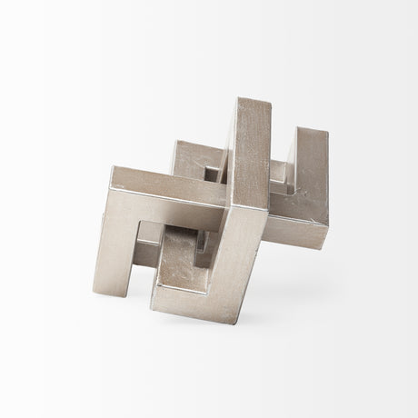 Link Small Silver Metal Sculpture Decorative Object from Mercana - Luna Furniture