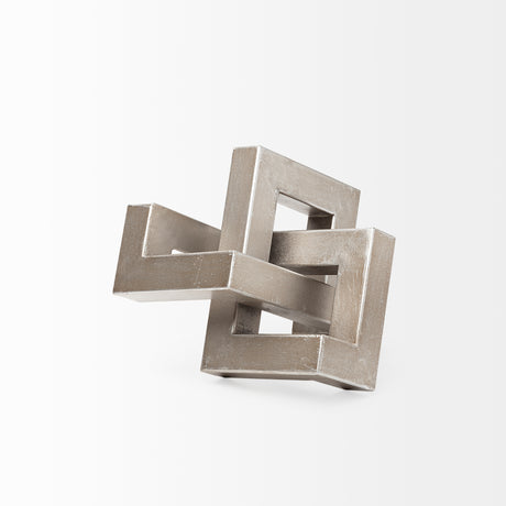 Link Small Silver Metal Sculpture Decorative Object from Mercana - Luna Furniture