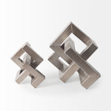 Link Small Silver Metal Sculpture Decorative Object from Mercana - Luna Furniture
