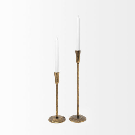 Levit (Small) Gold Table Candle Holder from Mercana - Luna Furniture