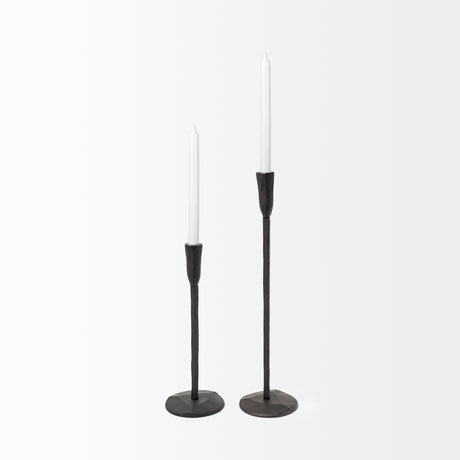 Levit (Large) Black Table Candle Holder from Mercana - Luna Furniture