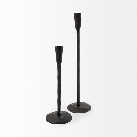 Levit (Large) Black Table Candle Holder from Mercana - Luna Furniture