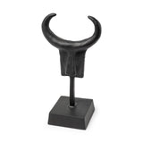 Caleb 4L x 5W Black Metal Tribal Figurine from Mercana - Luna Furniture